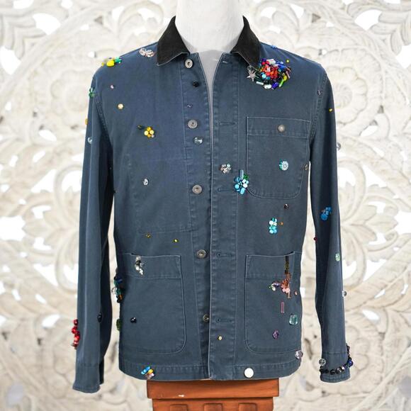 Wallace & Barnes x xopaly Beaded Chore Jacket – OOAK...